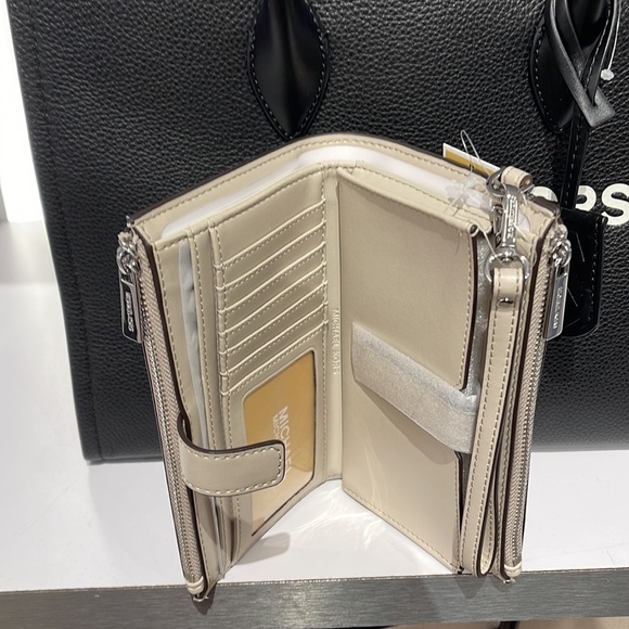 MICHAEL KORS LARGE DOUBLE ZIP WRISTLET wallet, clutch, - Picture 10 of 16